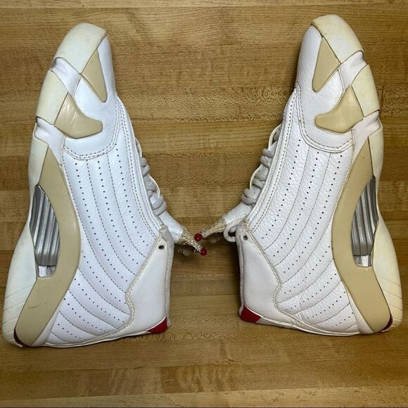 Air Jordan 14 Retro 'Linen' Women’s Size 7 WHITE 312274-161 - Picture 7 of 9